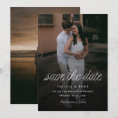 Lint Script Minimalistische Trouwfoto Save The Date (Voorkant / Achterkant)