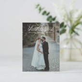 Lint Script Top Minimalistische Trouwfoto  Briefkaart (Staand voorkant)