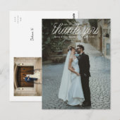 Lint Script Top Minimalistische Trouwfoto  Briefkaart (Voorkant / Achterkant)
