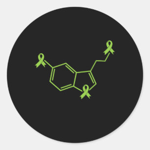 Lint Serotonine - Geestelijke Gezondheid Bewustzij Ronde Sticker