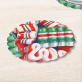 LINT SNOEP geschulpte ronde papieren Onderzetters (Gekanteld)