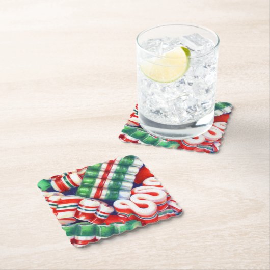 LINT SNOEP geschulpte vierkante papier Onderzetter (Insitu)