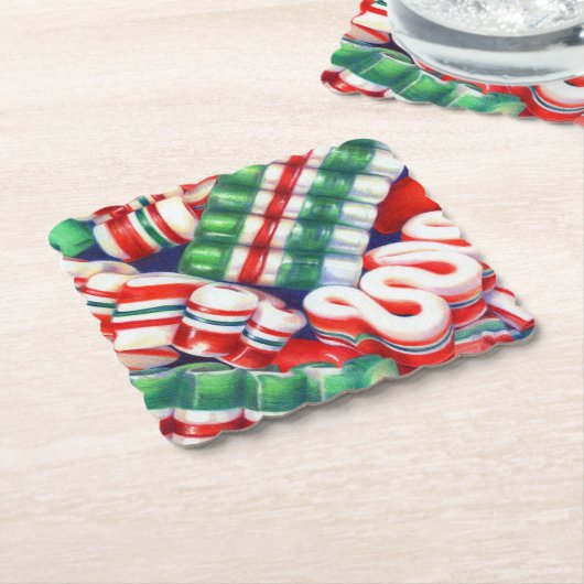 LINT SNOEP geschulpte vierkante papier Onderzetter (Gebogen)