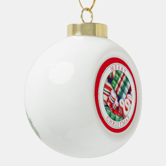 LINT SNOEP keramische bal Ornament + tekst (Links)
