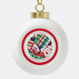 LINT SNOEP keramische bal Ornament + tekst