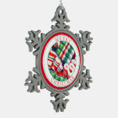 LINT SNOEP Pewter Sneeuwvlok Ornament + Tekst (Links)