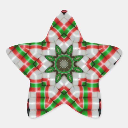 Lint Snoep Quilt Star Dec 2012 Ster Sticker (Voorkant)