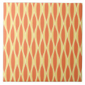 Lint uit de middeleeuwen - oranje en geel tegeltje (Voorkant)