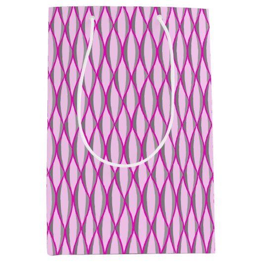 Lint uit de middeleeuwen - roze en grijs / grijs medium cadeauzakje (Voorkant)