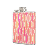 Lint uit de middeleeuwen - roze, koraal en goud heupfles (Links)