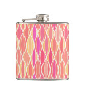 Lint uit de middeleeuwen - roze, koraal en goud heupfles (Voorkant)