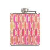 Lint uit de middeleeuwen - roze, koraal en goud heupfles (Achterkant)