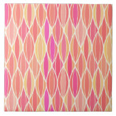 Lint uit de middeleeuwen - roze, koraal en goud tegeltje (Voorkant)