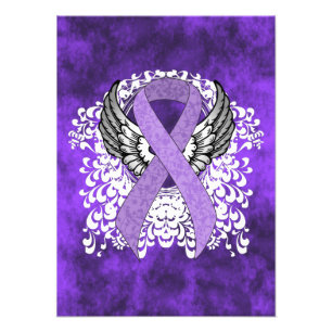 Lint van de Bewustheid van de lavender met Wings Foto Afdruk