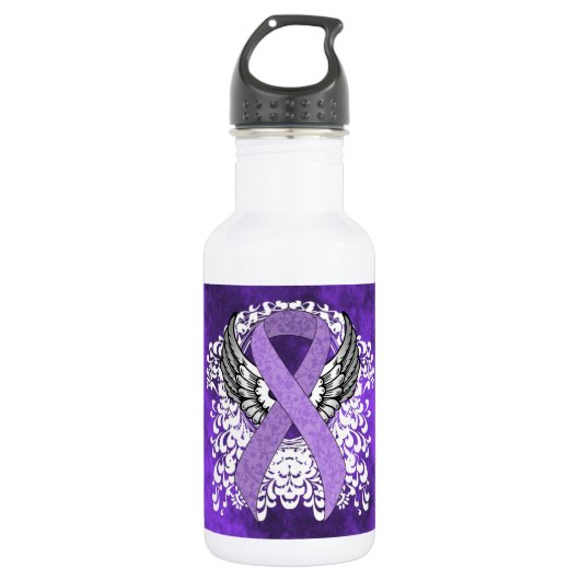 Lint van de Bewustheid van de lavender met Wings Waterfles (Voorkant)
