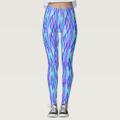 Lint, Violet, Blue en Aqua, middelbaar Leggings (Voorkant)