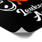 Lint vlinder AML Leukemie Bewustzijn 1 Poster (Hoek)