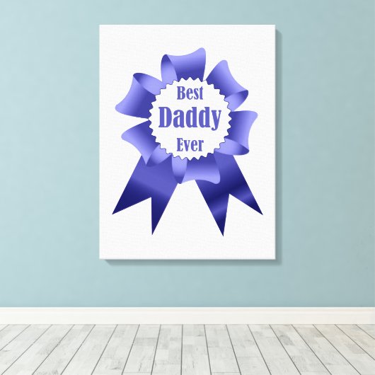 Lint voor beste daddy ooit winnaar voor vader canvas afdruk (Insitu (Houten vloer))