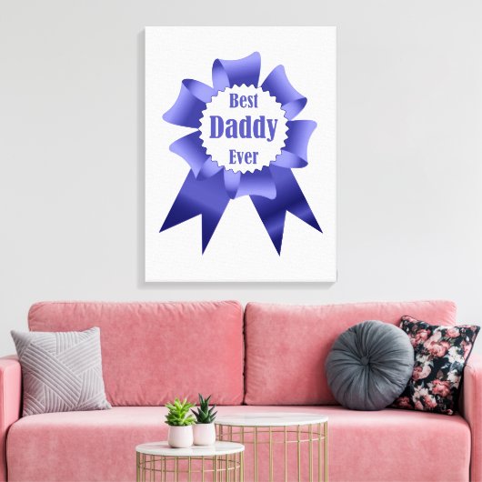 Lint voor beste daddy ooit winnaar voor vader canvas afdruk (Insitu (Woonkamer))