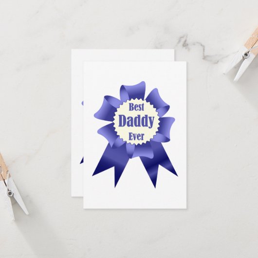 Lint voor beste daddy ooit winnaar voor vader kaart (Voorkant / Achterkant in situ)