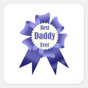 Lint voor beste daddy ooit winnaar voor vader vierkante sticker