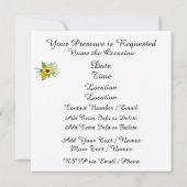 Lint voor elke gelegenheid en zonnebloemen uitnodi kaart (Achterkant)