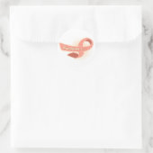 Lint voor overlevende endometriumkanker ronde sticker (Tas)