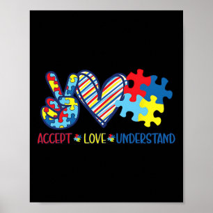 Lint voor Vrede Liefde Autisme Acceptatie Liefde B Poster
