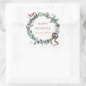 Lint Wintergroen Monogram Vierkante Sticker (Tas)