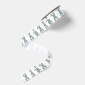 Lint - Witte Pluimstaart 3,8cm breed (Achterkant)