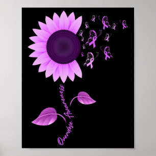 Lint Zonnebloemvlinder Overdosis Awareness Mont Poster