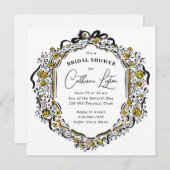  lint Zwart Geel Rose Vrijgezellenfeest Kaart (Voorkant / Achterkant)