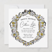  lint Zwart Geel Rose Vrijgezellenfeest Kaart (Voorkant)