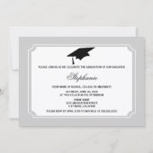 Lint Zwarte Schoolkleuren Foto Afstuderen Kaart (Achterkant)