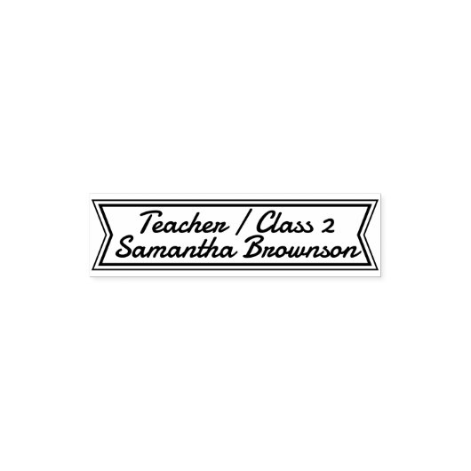 Lintbanner klassenleraar zelfinktende stempel (Design)