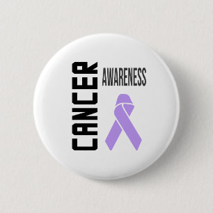 Lintbewustzijn Lavendel (alle kanker) Lint Ronde Button 5,7 Cm