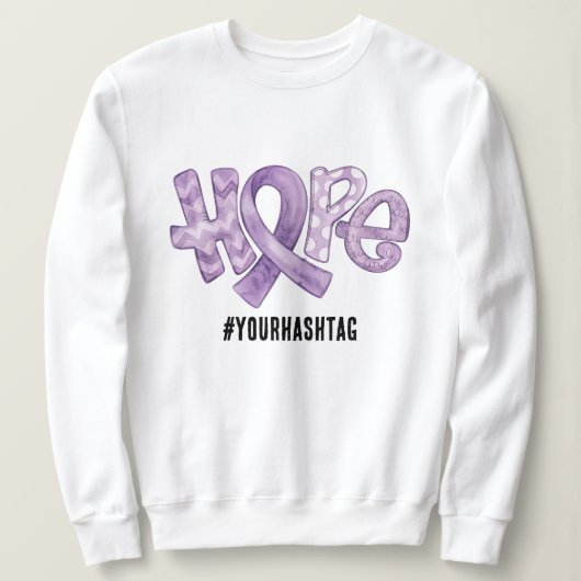 Lintbewustzijnslinger Gepersonaliseerde Hashtag Trui (Design voorkant)