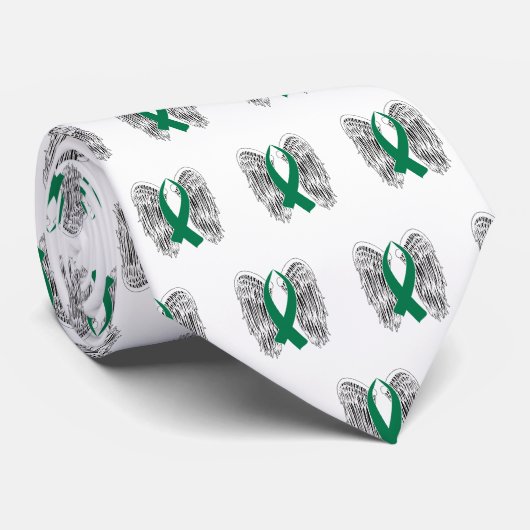 Lintbewustzijnslint (groen) stropdas (Opgerold)
