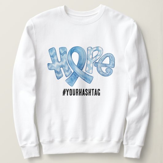 Lintbewustzijnspersonaliseerde hashtag trui (Design voorkant)