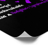 Lintblauw Hydrocefalus Warrior kankerbewustzijn Poster (Hoek)