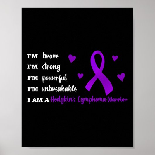 Lintblauw Hydrocefalus Warrior kankerbewustzijn Poster (Voorkant)