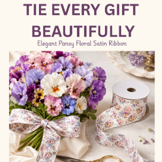 Lintbloem Bloemenslint | Tuinfeest Cadeaupapier Satijnen Lint