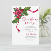 Lintbloem Kerst Feestelijke Feest Kaart (Staand voorkant)