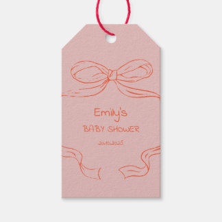 Lintboog - Baby shower Gift Labels Cadeaulabel