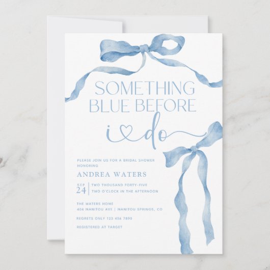 lintboog | Blauw-wit Vrijgezellenfeest Kaart (Voorkant)