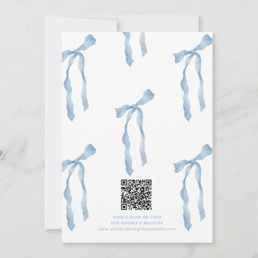 lintboog | Blauw-wit Vrijgezellenfeest Kaart (Achterkant)