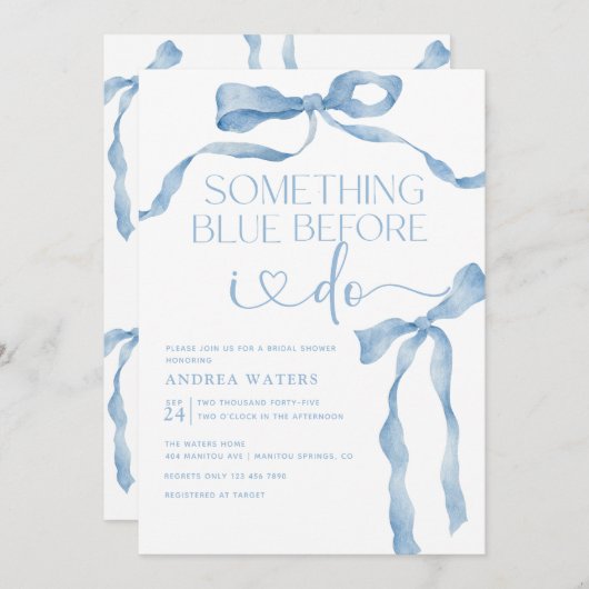 lintboog | Blauw-wit Vrijgezellenfeest Kaart (Voorkant / Achterkant)