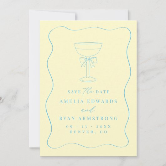 Lintboog Elegant Modern Save the Date Kaart (Voorkant)