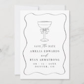 Lintboog Elegant Modern Save the Date Kaart (Voorkant)