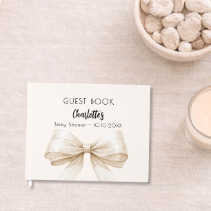 Lintel beige crèmekleurige geslachtsneutrale Baby Gastenboek